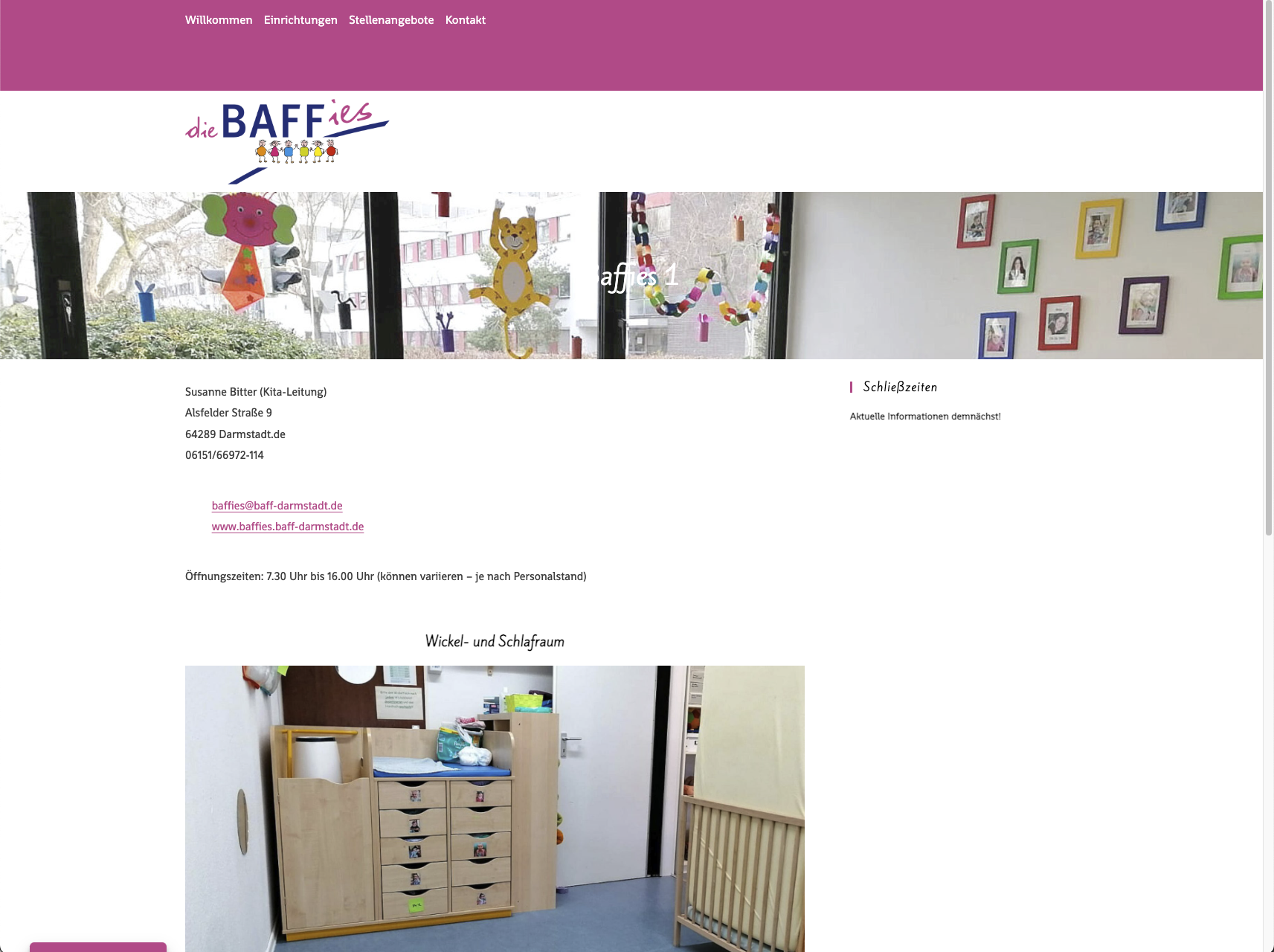 Webseite "Die Baffies"